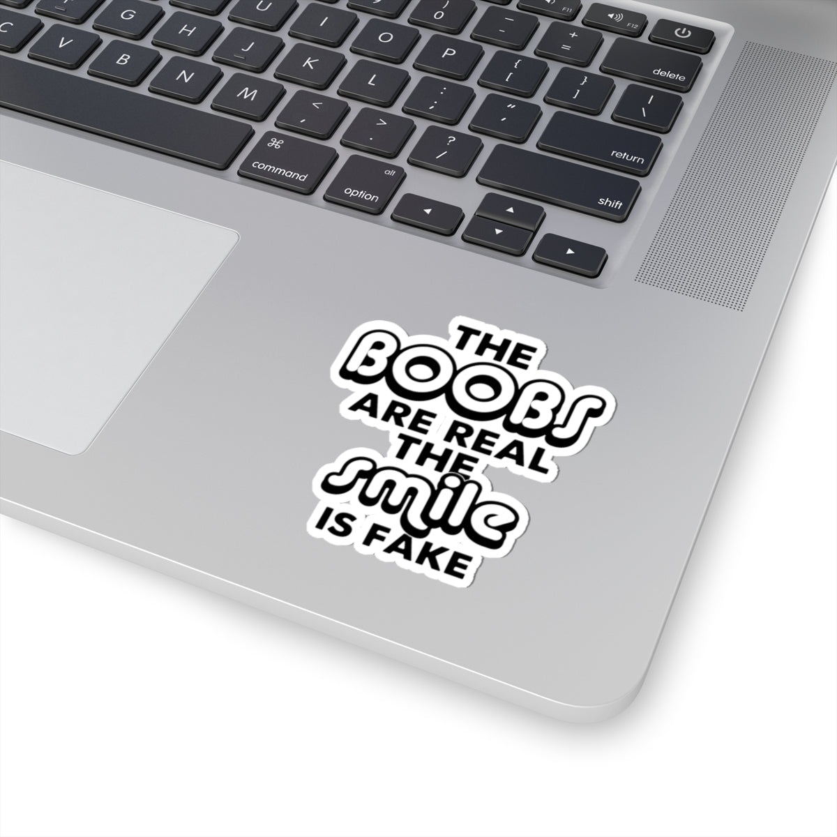 The Boobs Are Real The Smile Is Fake Sticker