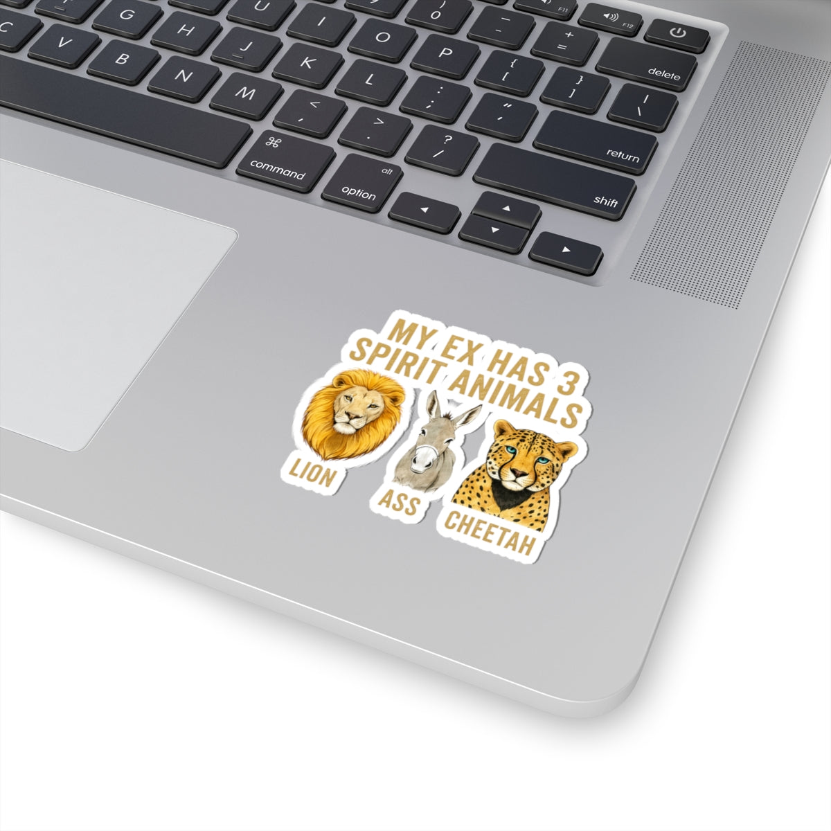 My Ex Has 3 Spirits Animals Lion, Ass , Cheetah Sticker