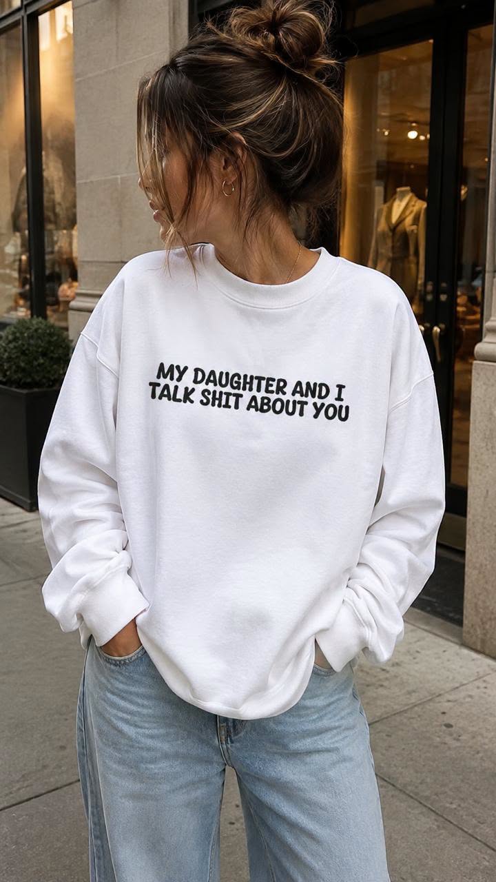 My Daughter and I Talk Shit about You Sweatshirt by Unhinged One - photo 9
