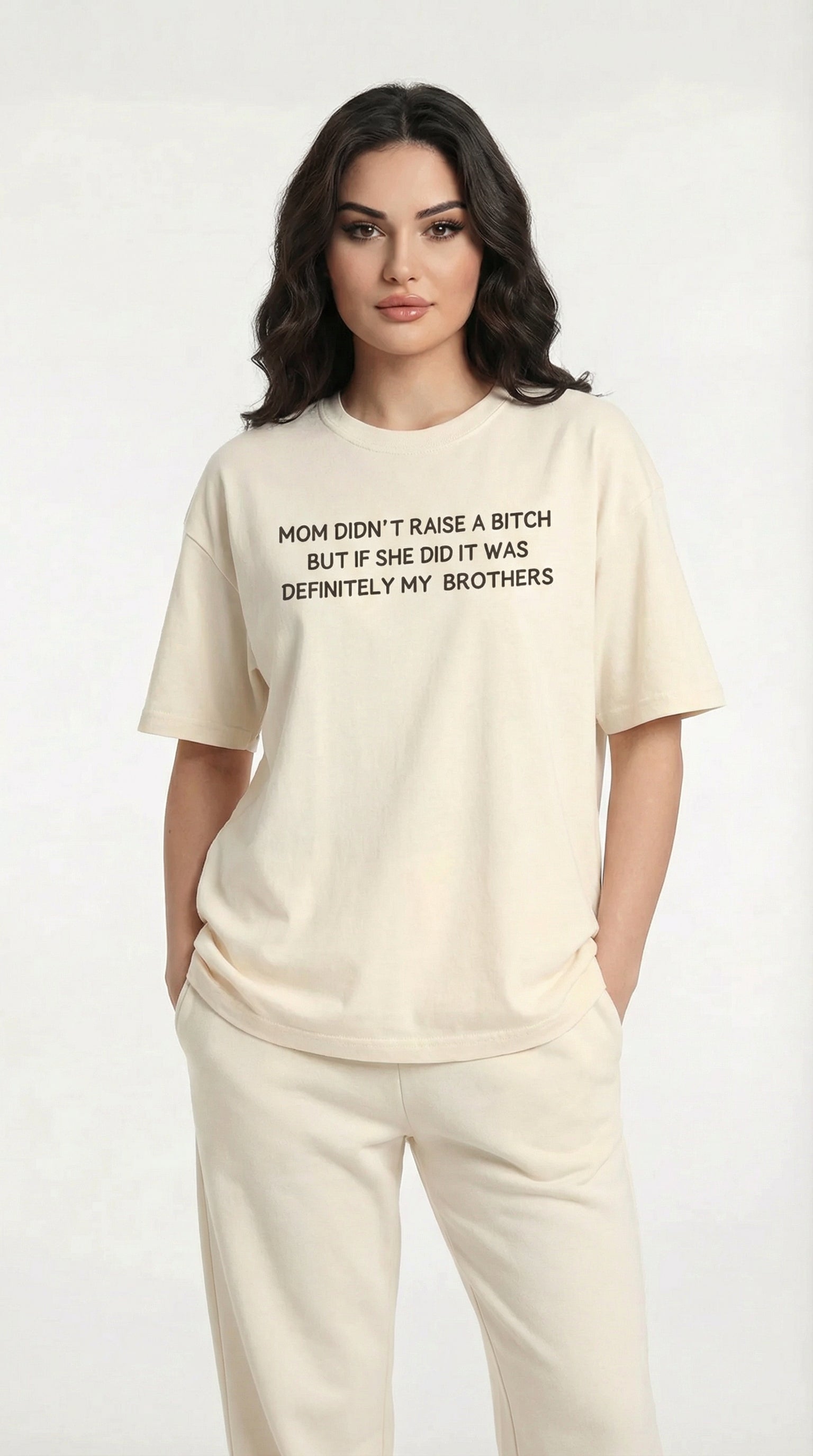 Mom Didn't Raise a Bitch (Brothers)T-shirt