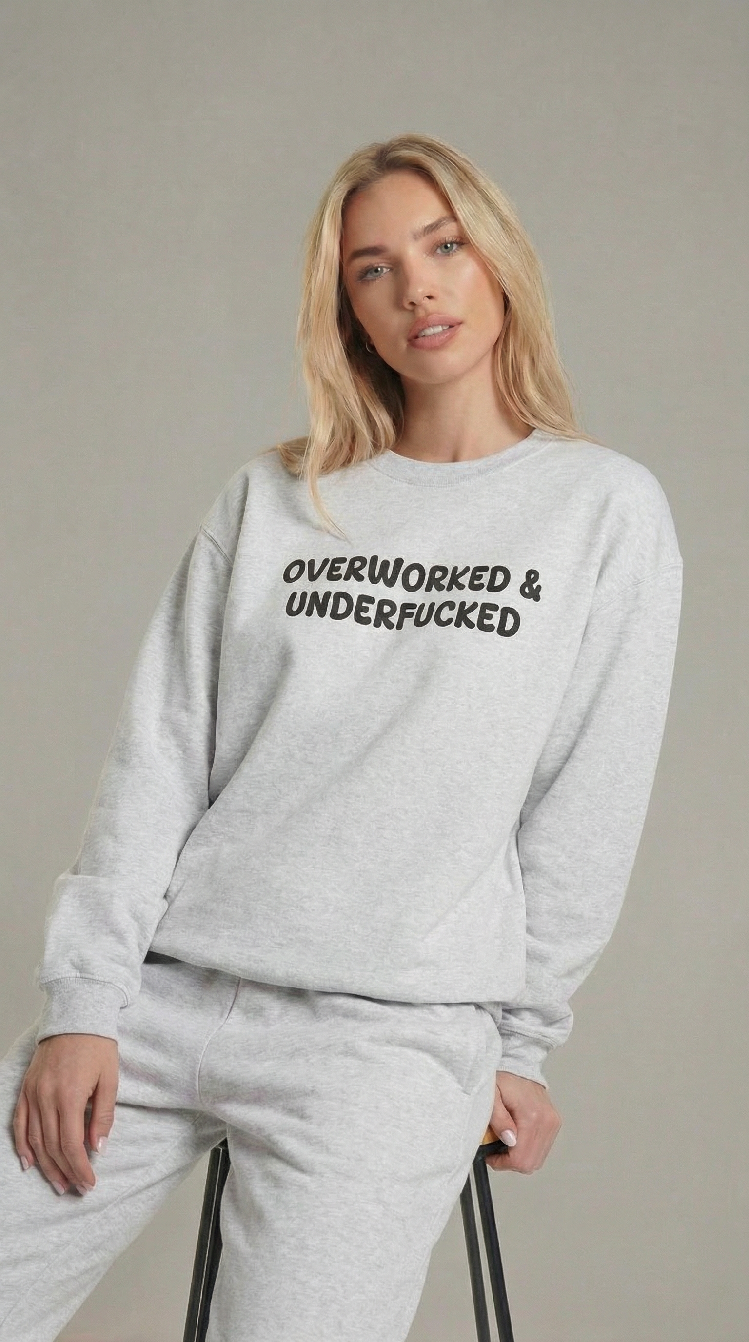 Overworked and Underfucked Crewneck Sweatshirt