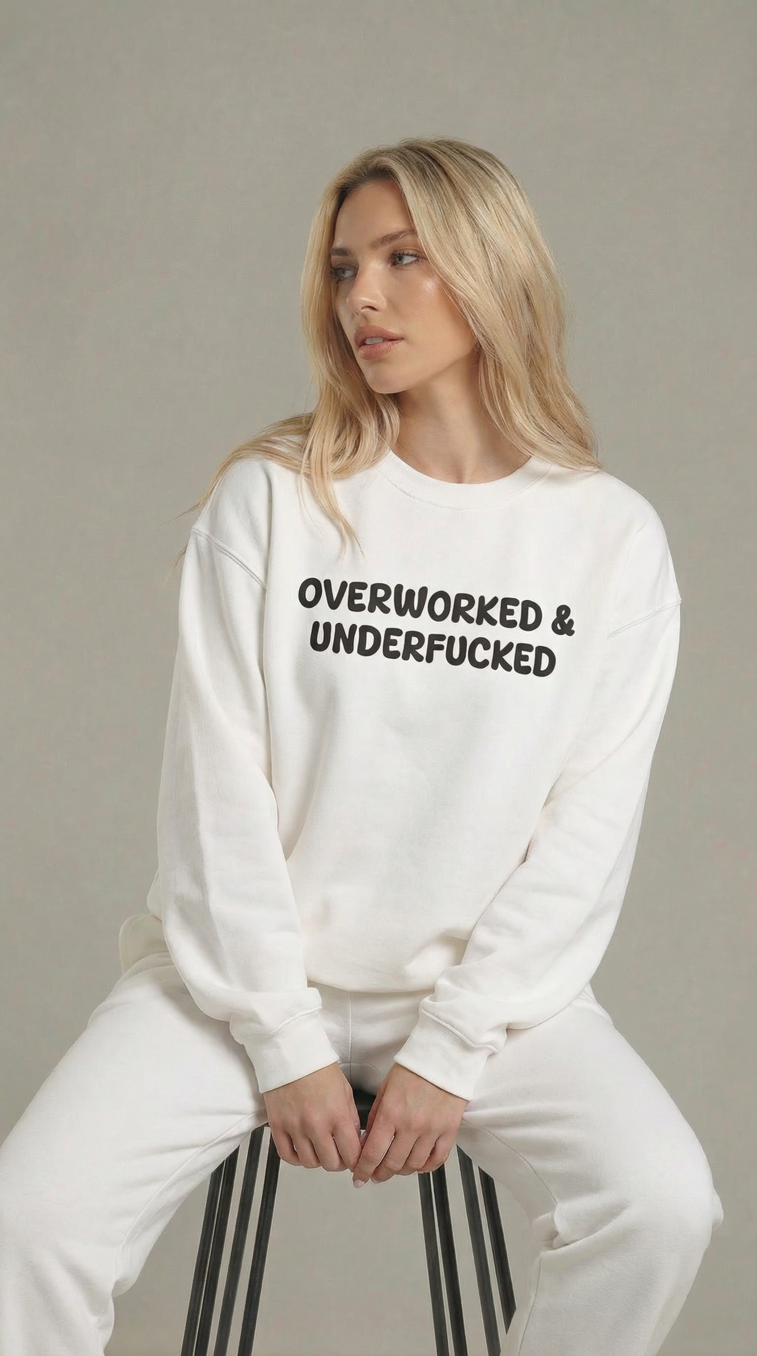 Overworked and Underfucked Crewneck Sweatshirt