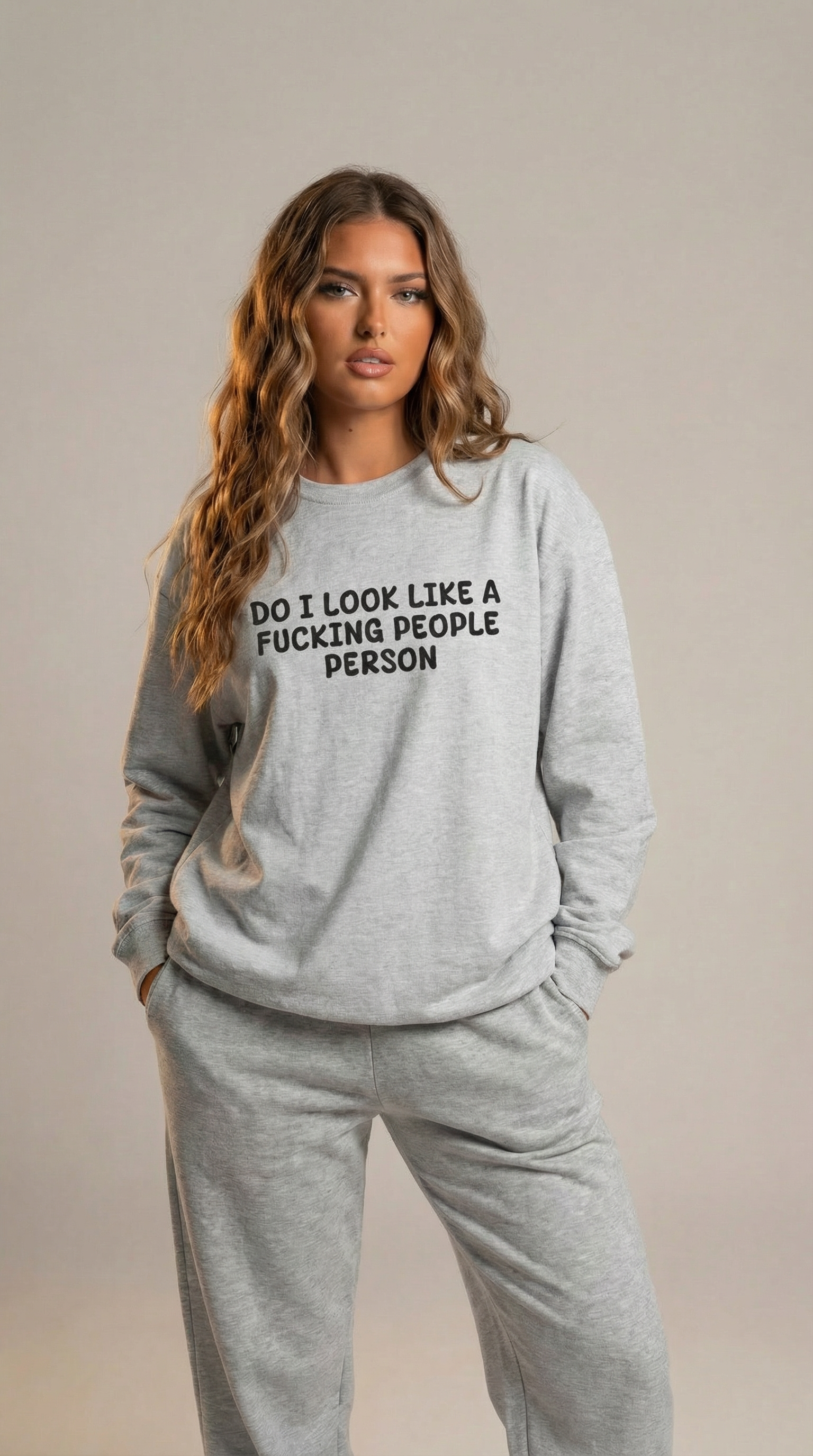 Do I Look Like A Fucking People Person Crewneck Sweatshirt