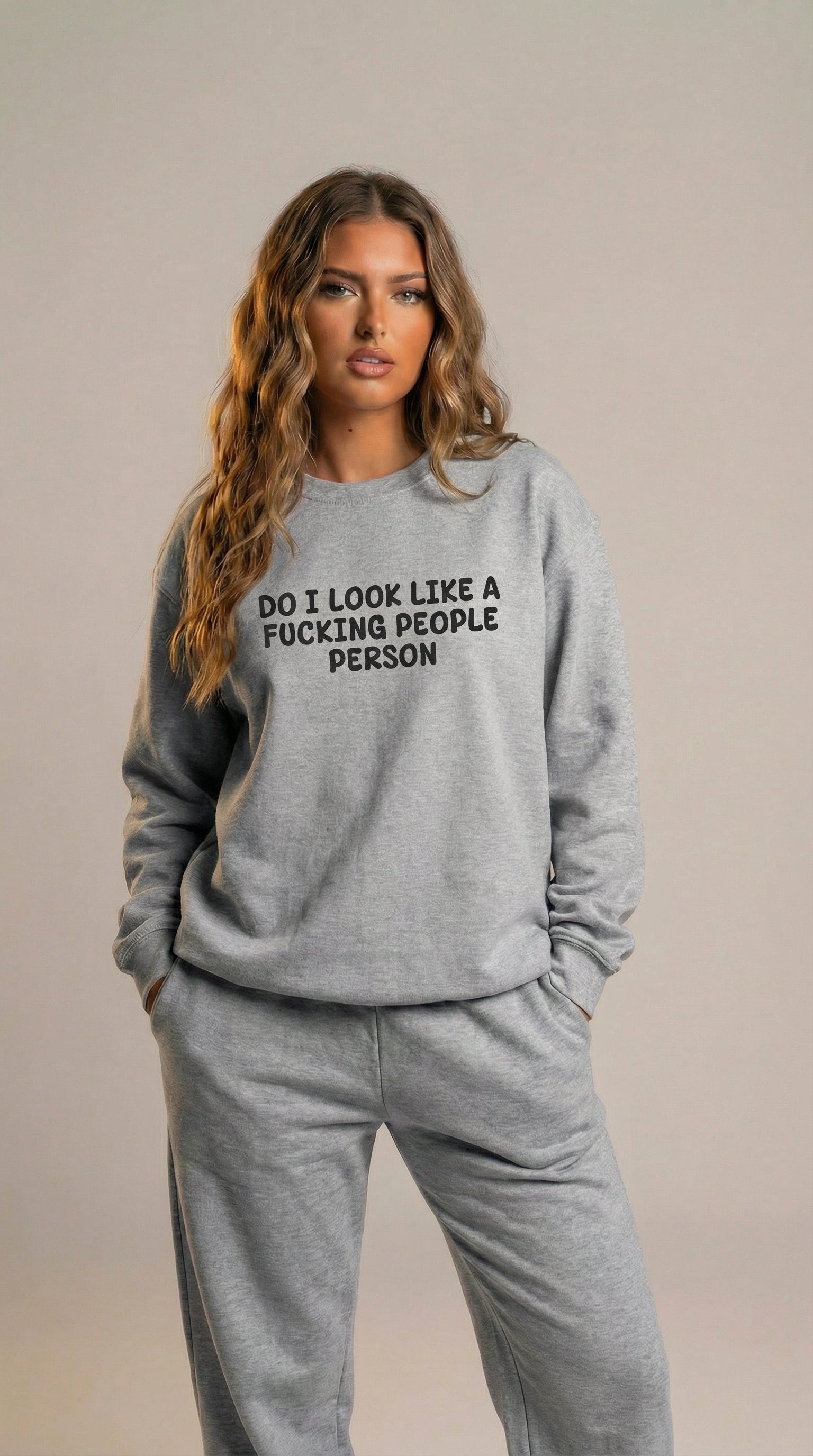 Do I Look Like A Fucking People Person Crewneck Sweatshirt
