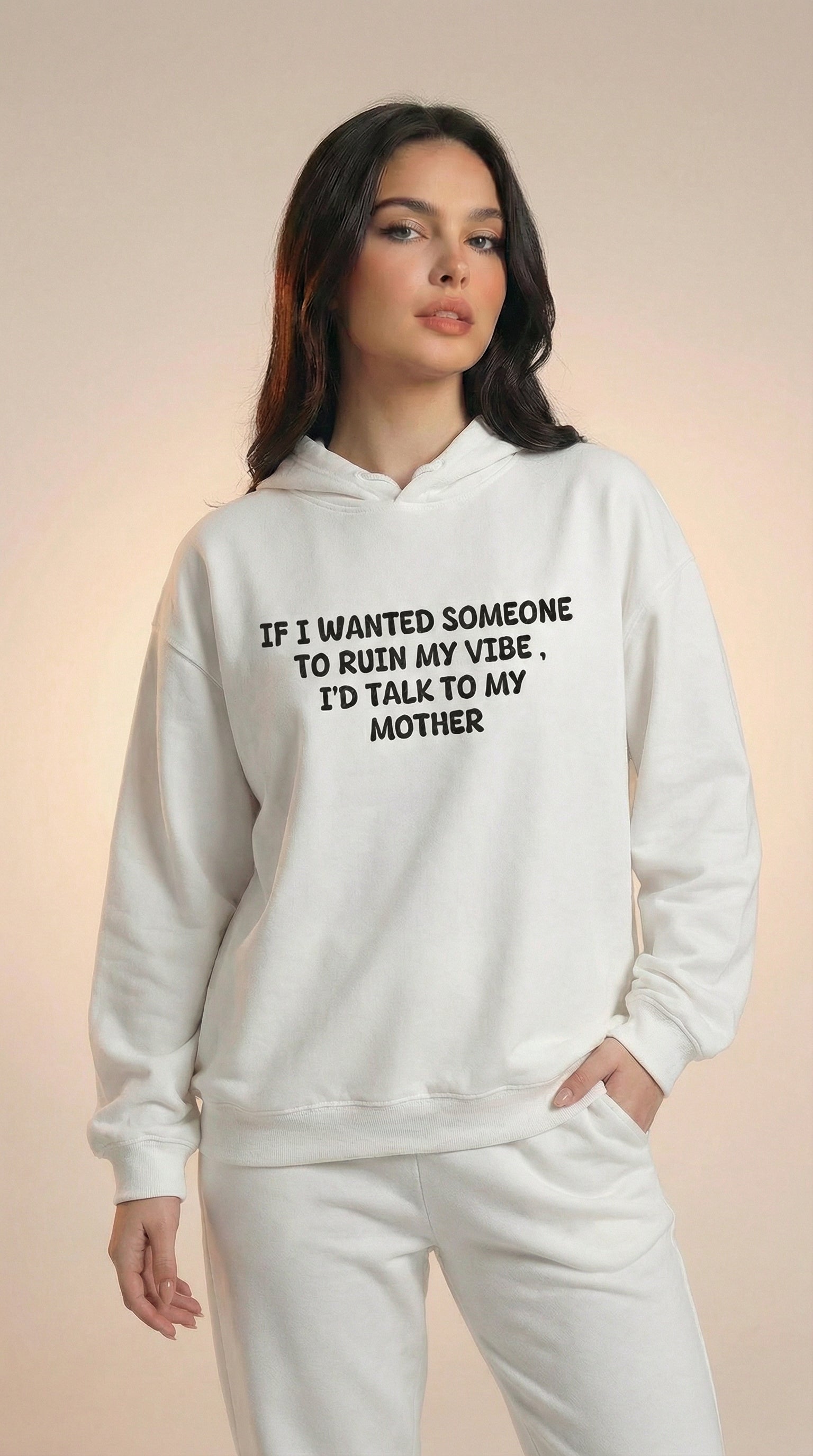 Ruin My Vibe Mom Hoodie