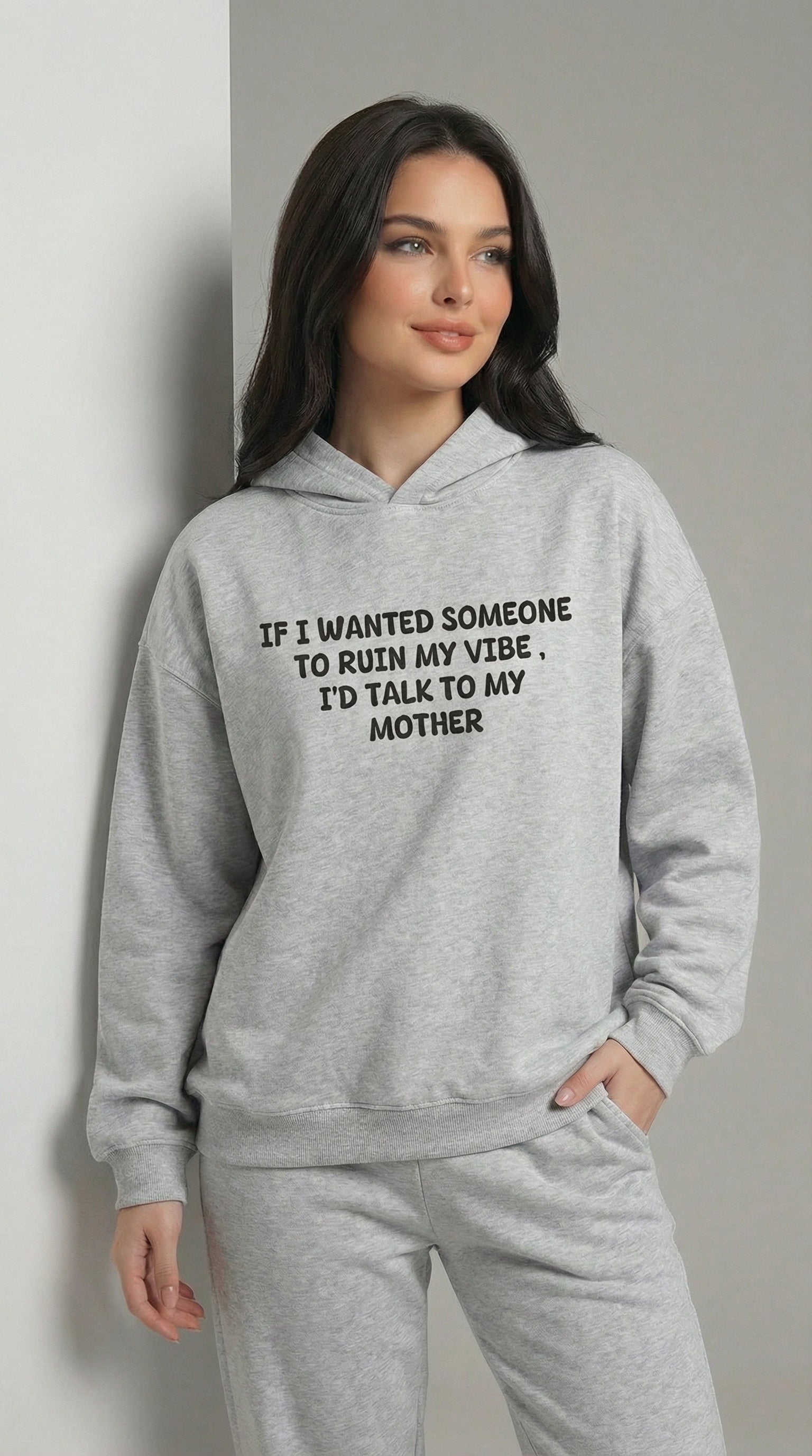 Ruin My Vibe Mom Hoodie