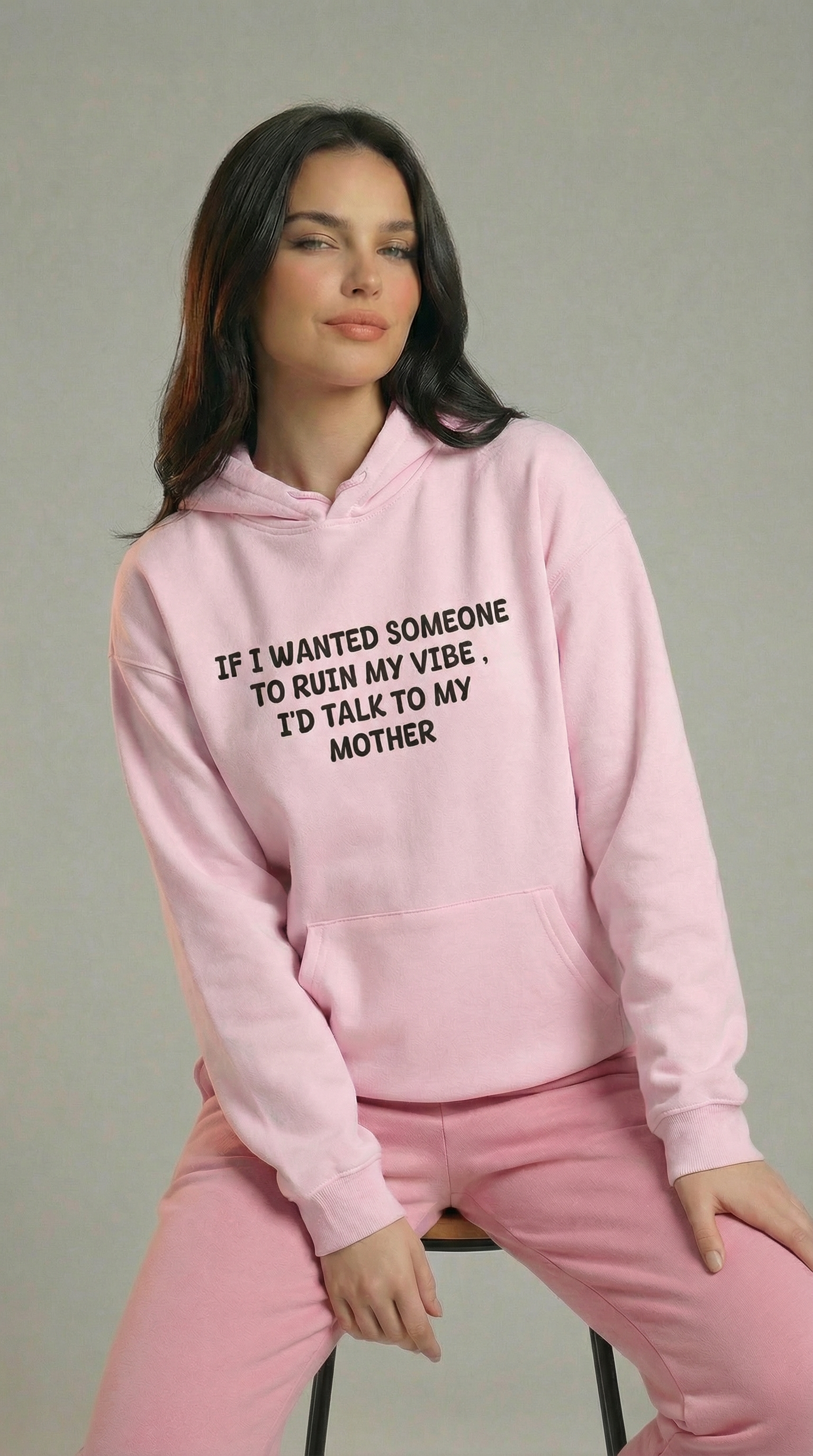 Ruin My Vibe Mom Hoodie