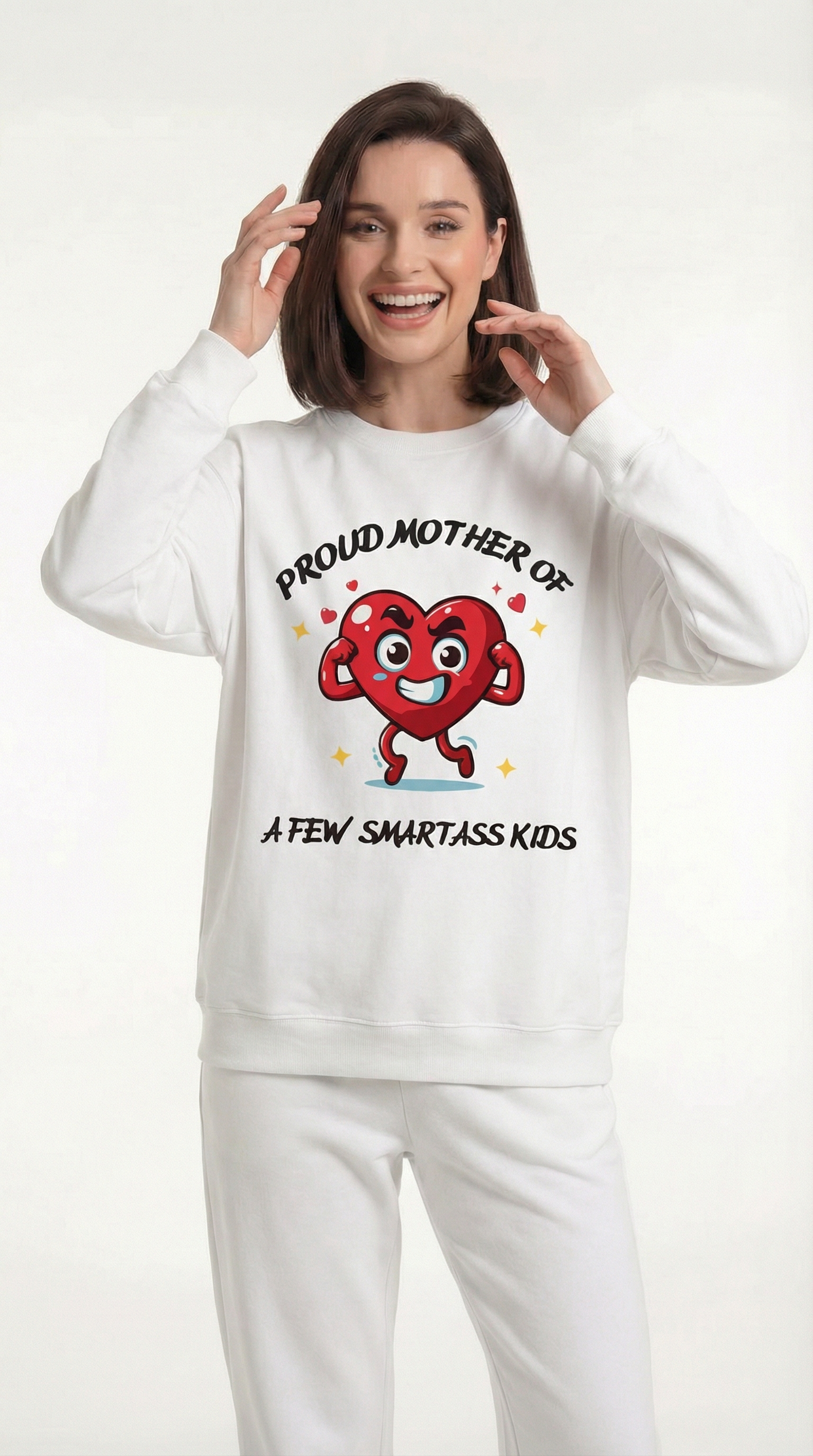 Proud Mother of a Few SmartAss Kids Crewneck Sweatshirt
