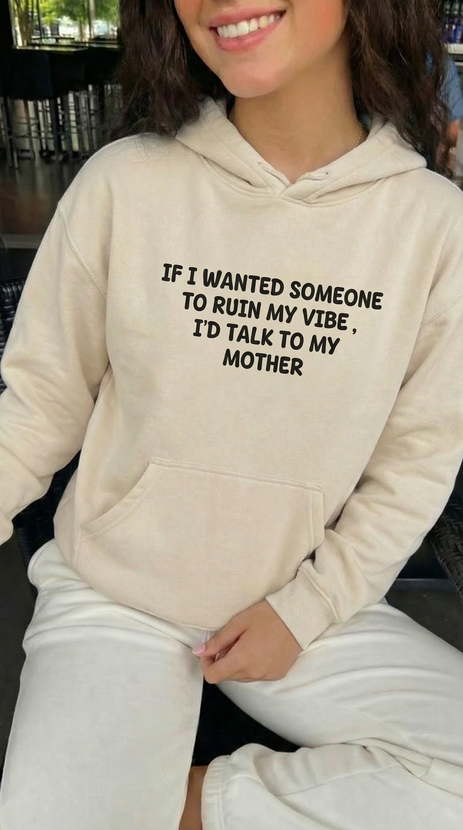 Ruin My Vibe Mom Hoodie