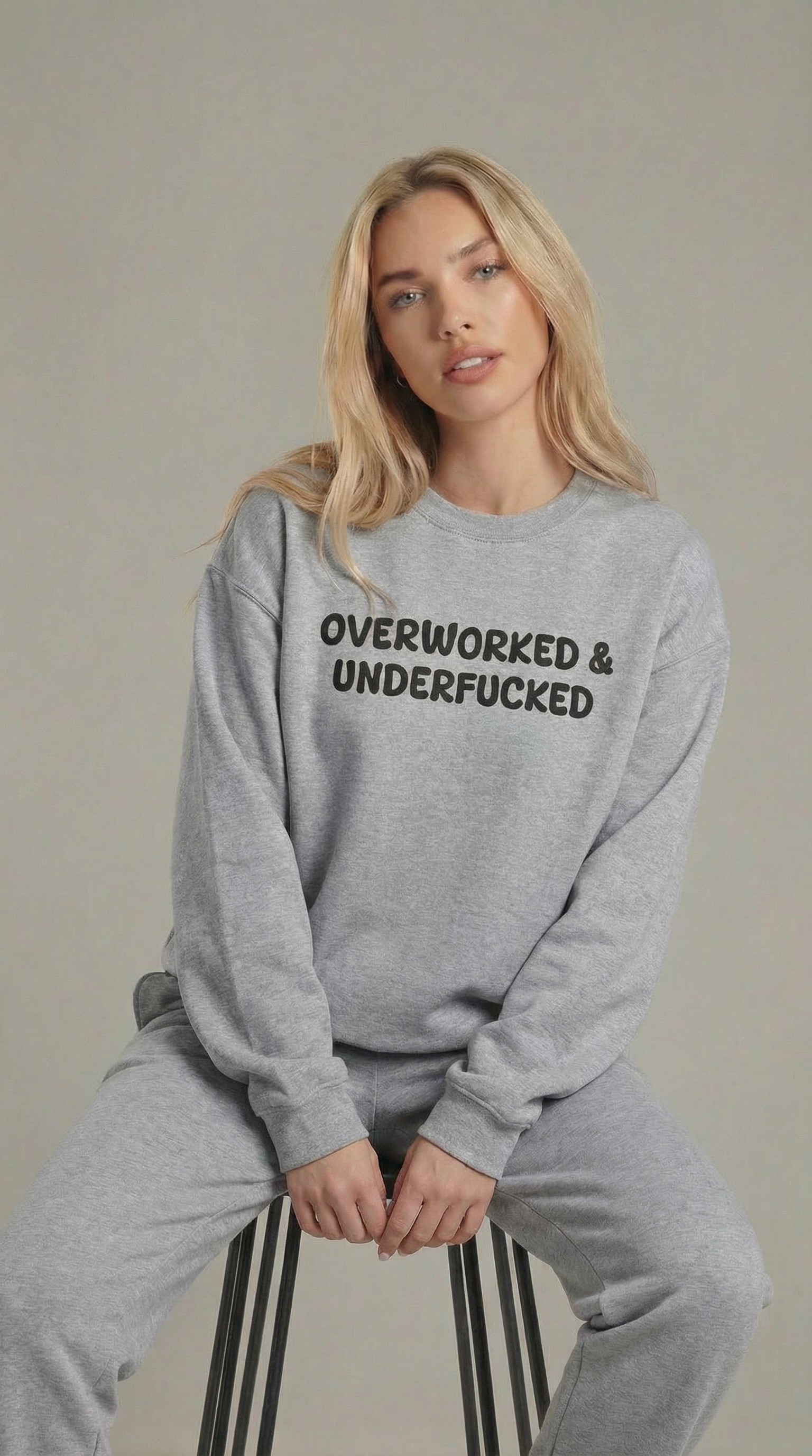 Overworked and Underfucked Crewneck Sweatshirt