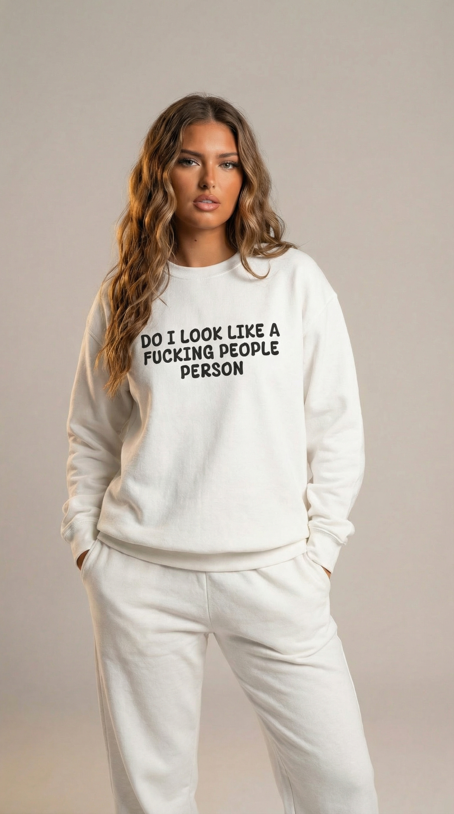 Do I Look Like A Fucking People Person Crewneck Sweatshirt