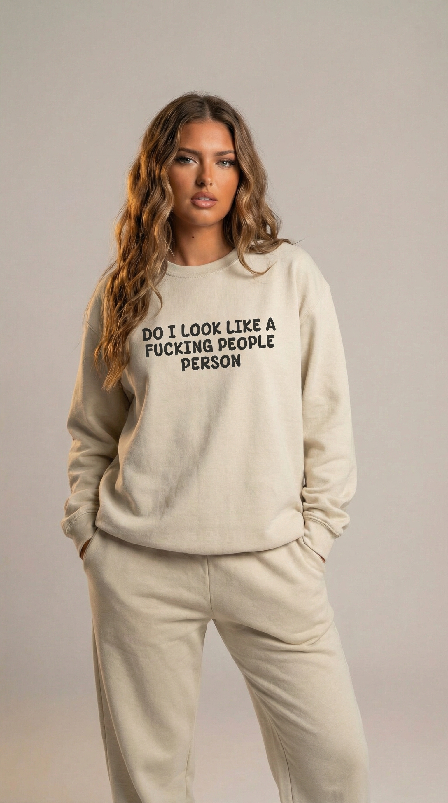 Do I Look Like A Fucking People Person Crewneck Sweatshirt