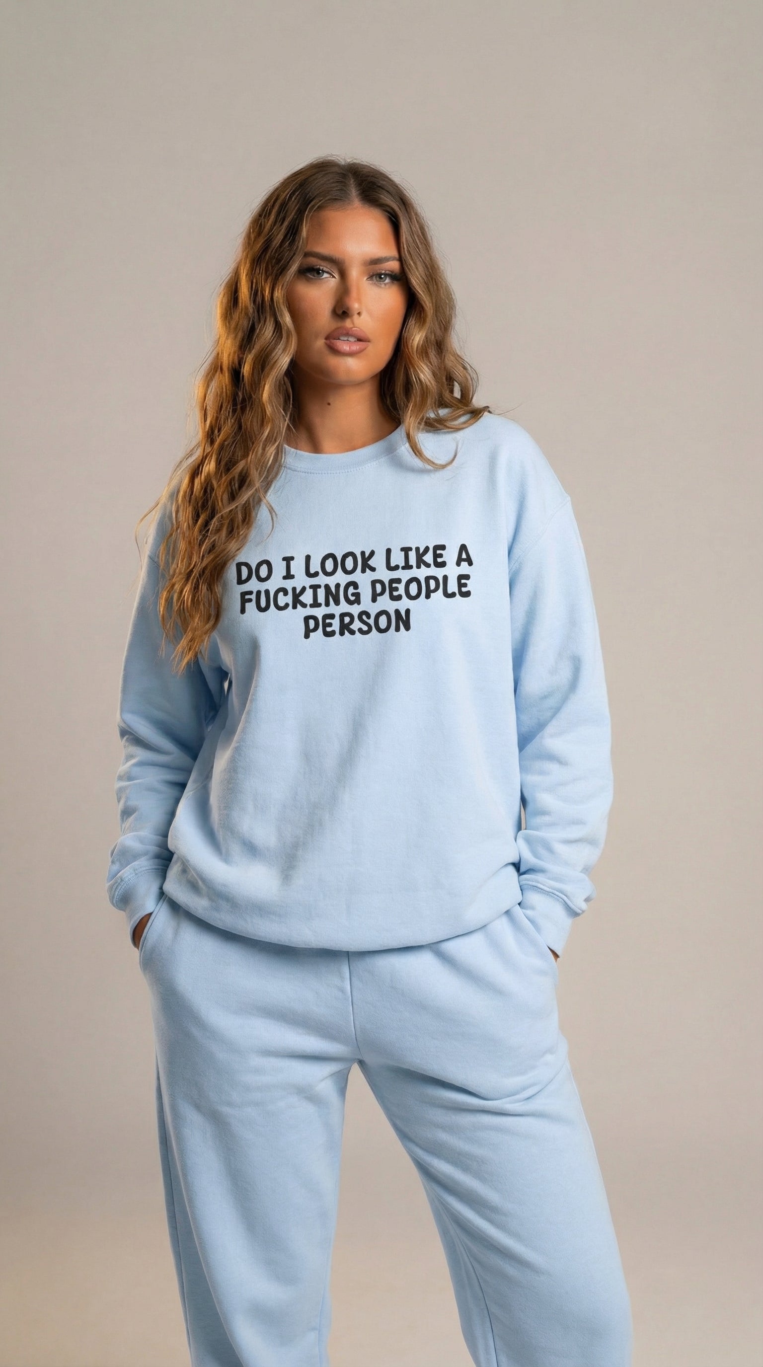 Do I Look Like A Fucking People Person Crewneck Sweatshirt