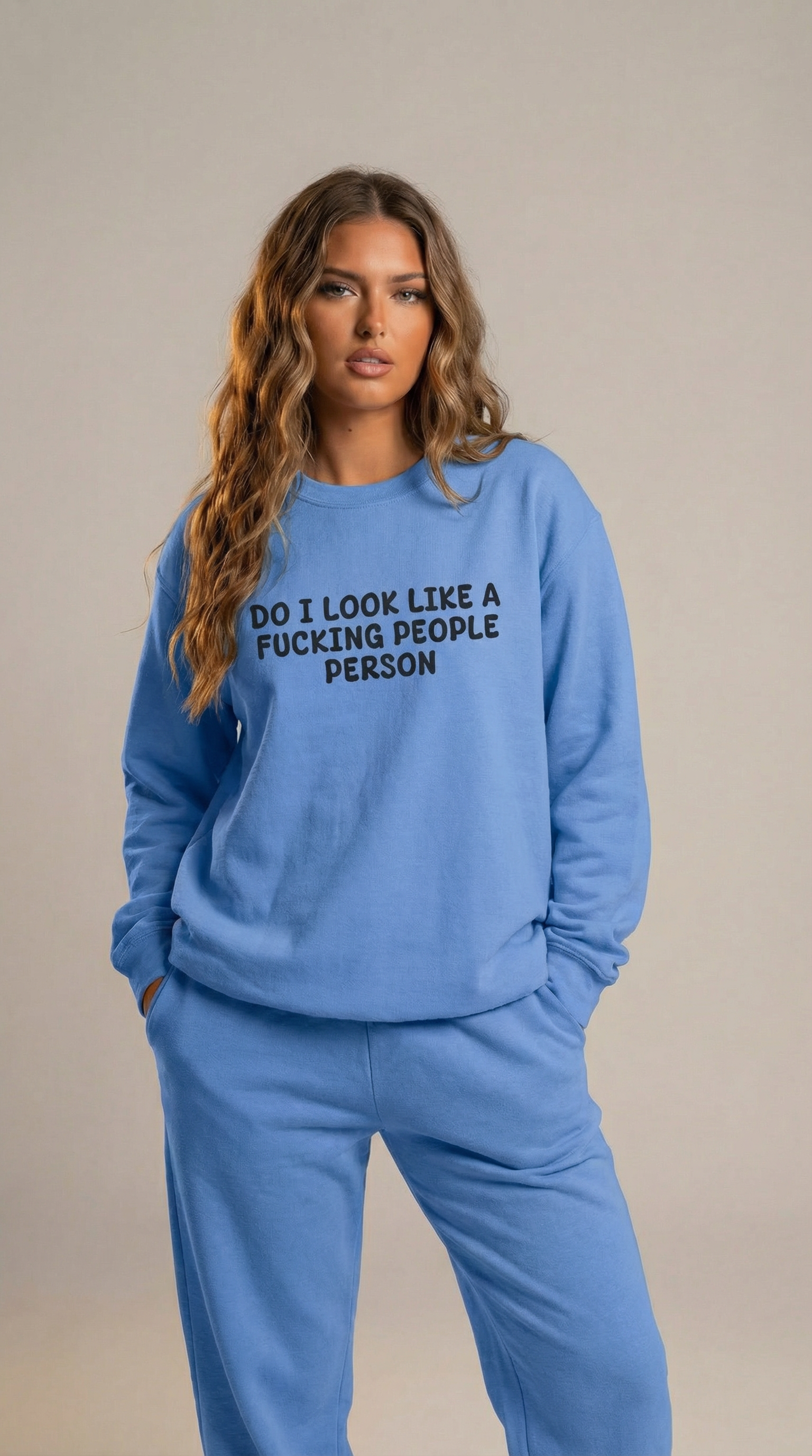 Do I Look Like A Fucking People Person Crewneck Sweatshirt