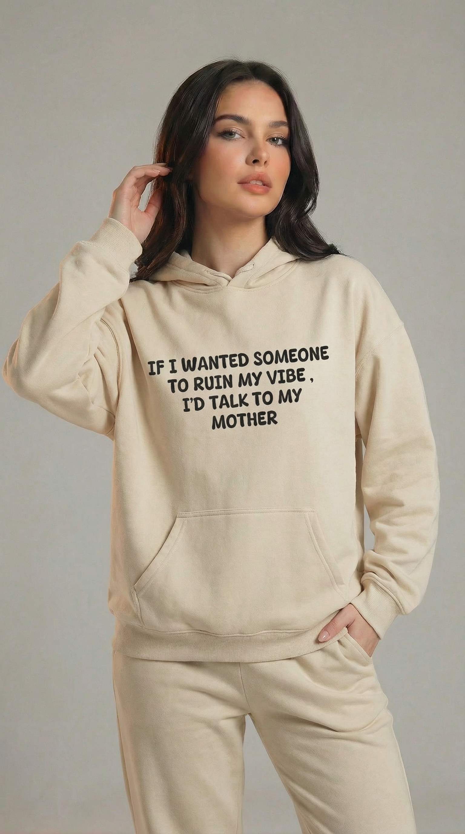 Ruin My Vibe Mom Hoodie