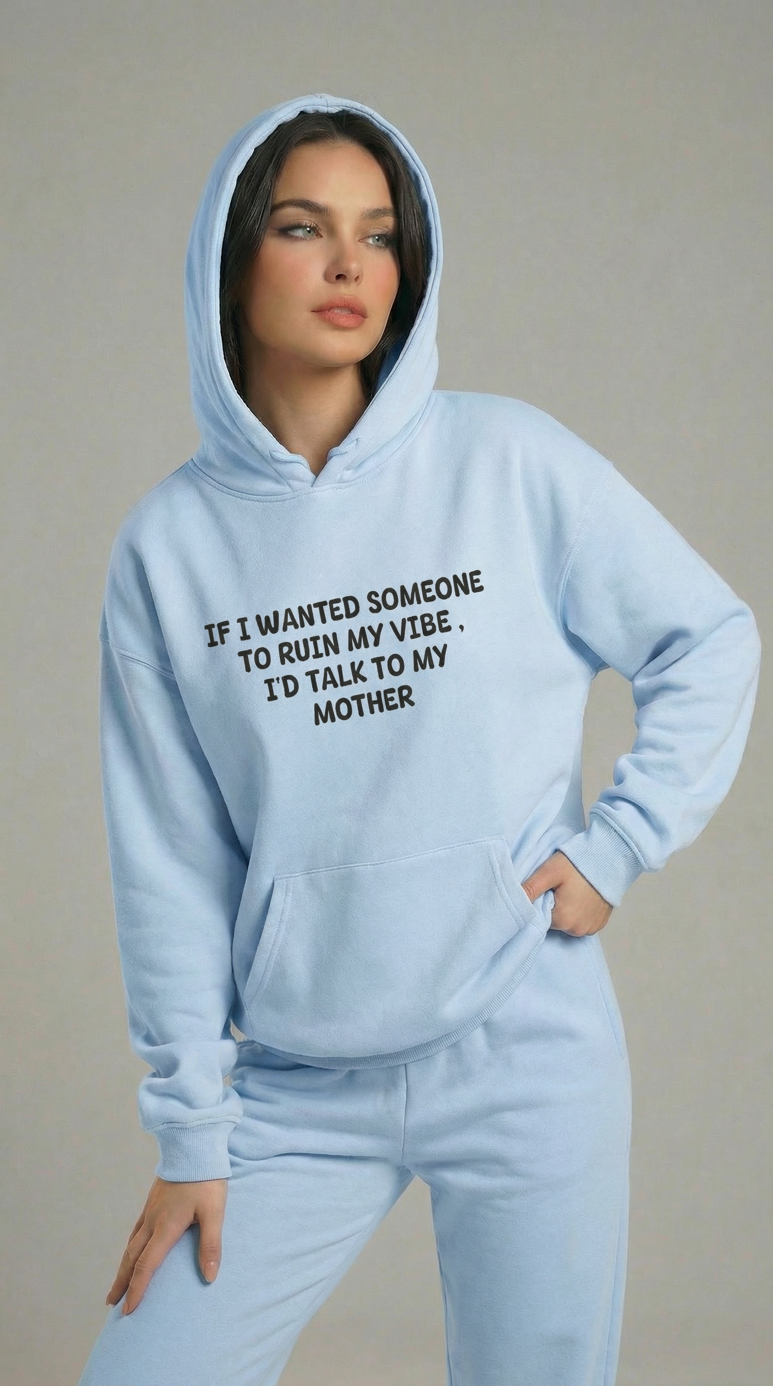 Ruin My Vibe Mom Hoodie