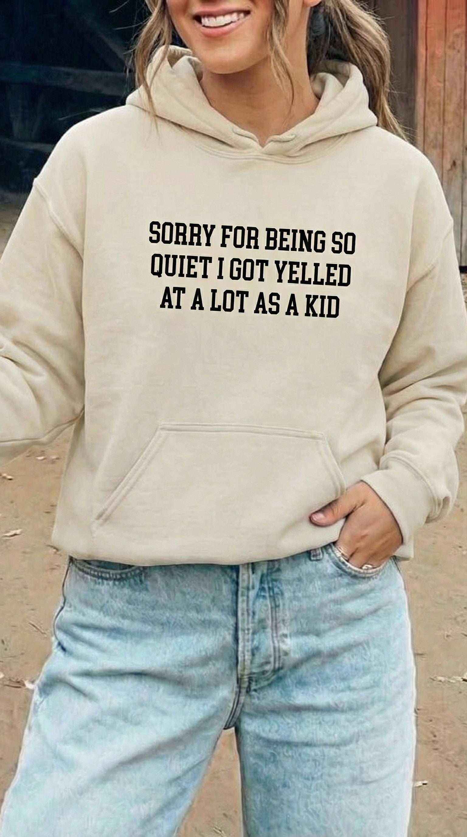 Sorry for being so quiet i got yelled at a lot as a kid Hoodie